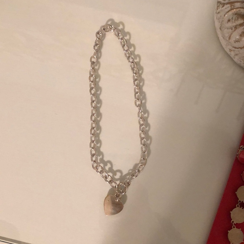 Silver heart necklace